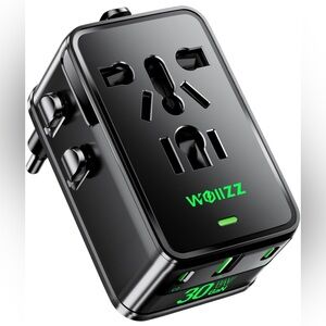 Universal Travel Adapter, 30W GaN Fast Charging International Power Adapter